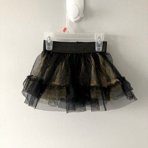 Hello Kitty Baby Girl Gold and Black Tulle Dress